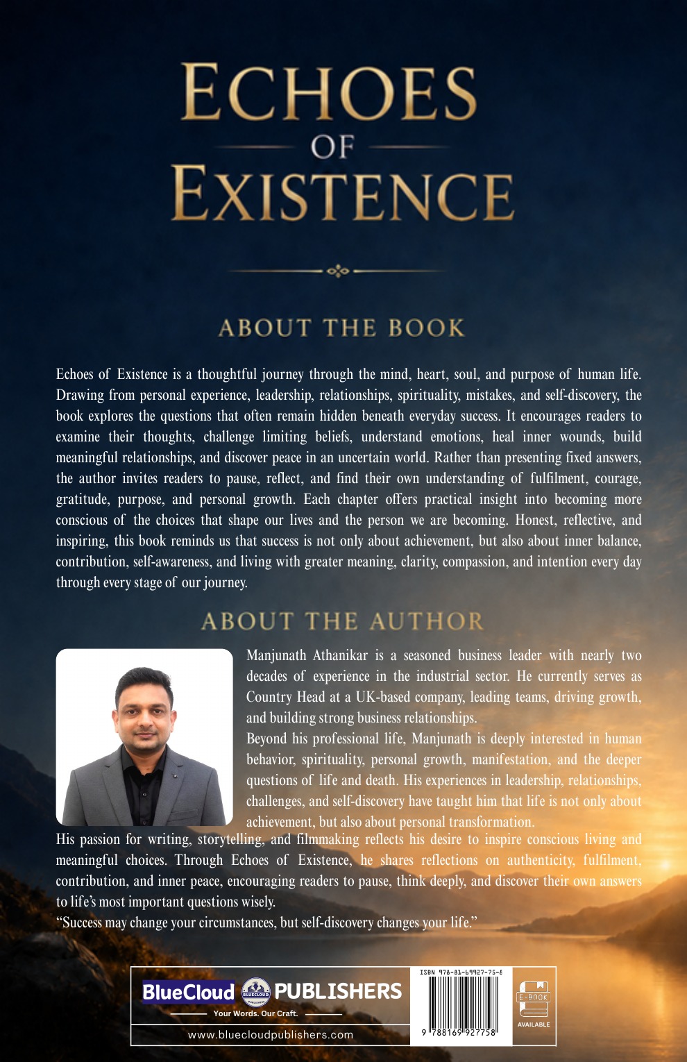Back cover of Echoes of Existence